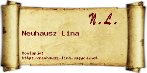 Neuhausz Lina névjegykártya